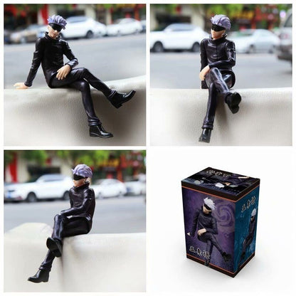 11cm Novo Gojo Satoru Anime Jujutsu Kaisen Boneco de Ação Itadori Yuji Sentado para Tampador de Macarrão Modelo de Brinquedos Bonecas Japonesas Hobbies