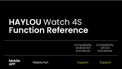 Smartwatch HAYLOU Watch 4S GPS, tela AMOLED HD de 1.43", posicionamento GPS de 5 satélites, mais de 120 modos de treino, relógio inteligente de esporte e fitness