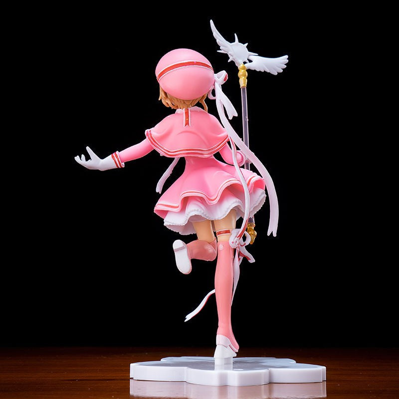 22CM Anime Card Captor Sakura Clear Card-hen Kinomoto Sakura Boneco de Ação em Pé Brinquedo Presente Colecionável