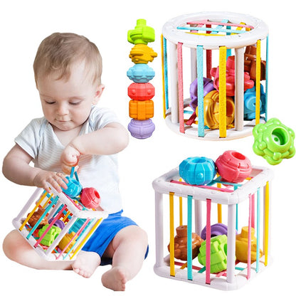Baby Toy Sorting Game Kids Educational Cube Sensory Shape Blocks Shape Matching Stacking Learning Toys Play Games Baby Toys