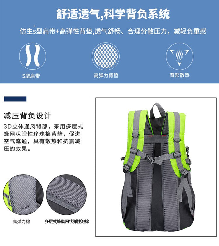 New Camping Backpack 40 Liters Large Capacity Travel Canvas Bag Outdoor Mountaineering Hiking Travel Bag