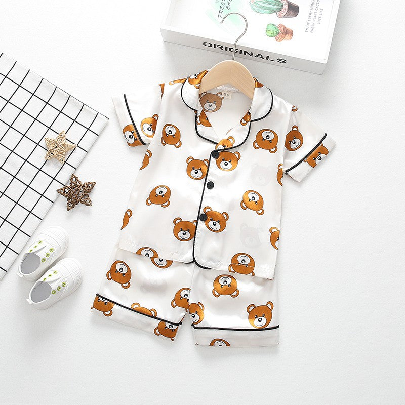 New Summer Baby Boys Clothes Suit Children Girls Sleepwear Shirt Shorts 2Pcs/Sets Kids Pajamas Toddler Costume Infant Tracksuits