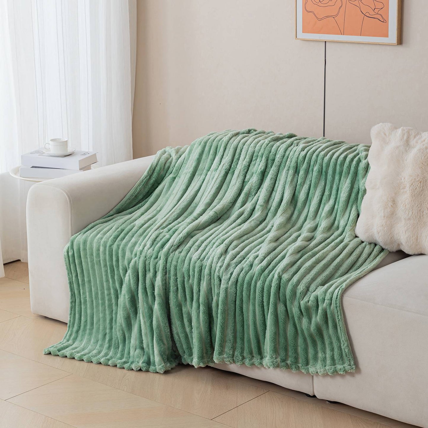 1pc soft and skin friendly warm blanket, suitable for bedrooms, sofa covers, camping and travel, multifunctional blanket