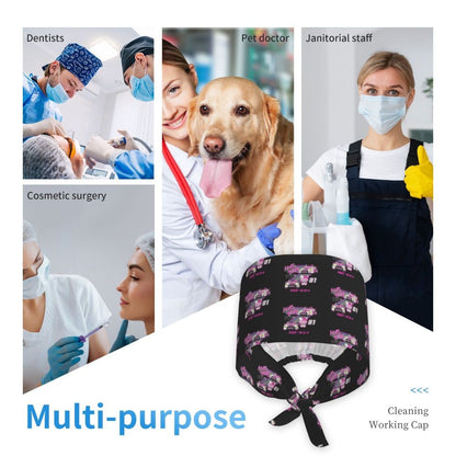 Touca Cirúrgica Personalizada Hello Kitty Equipe Médica Feminino Masculino Desenho Animado Personagem Para Chapéu de Chef Touca de Esfoliação