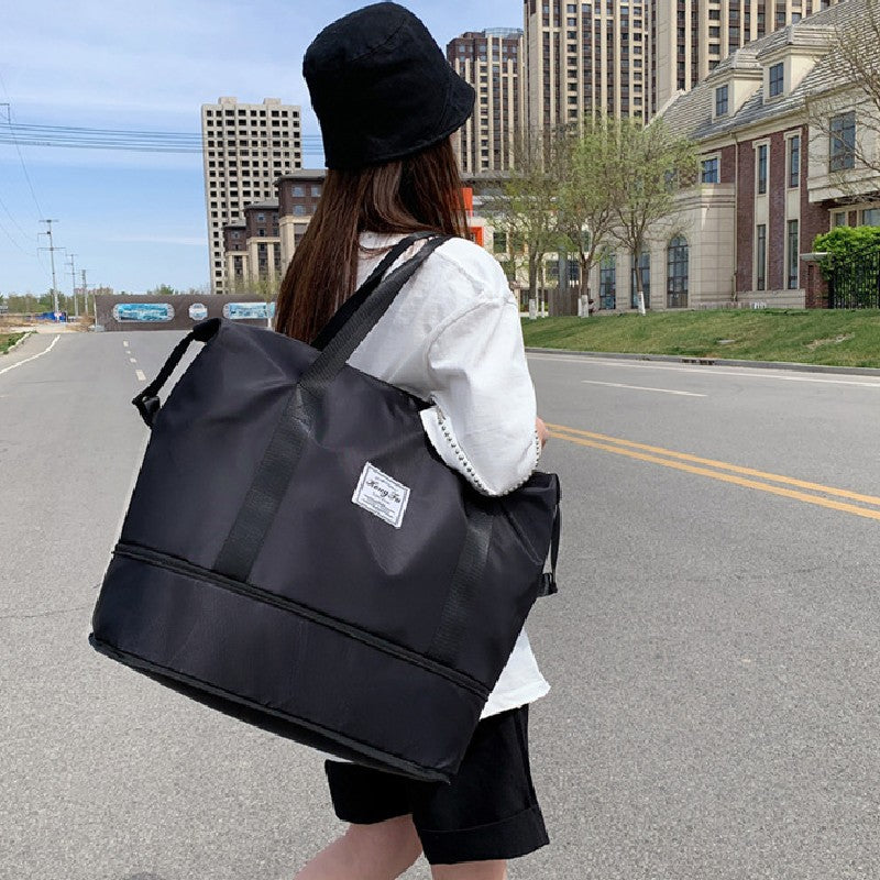 Large Capacity Expandable Hand Carry-On Travel Bag - Durable, multiple compartments, suitable for travel, fitness, yoga,handbag.