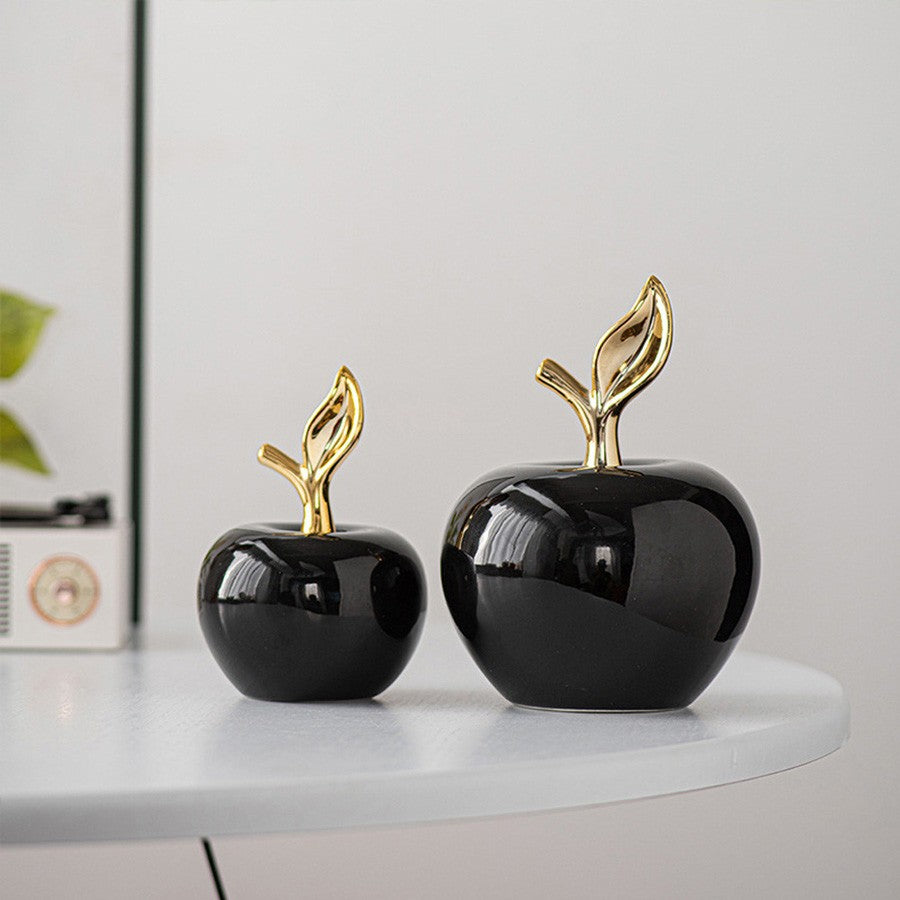 Estatueta de Cerâmica Estilo Europeu Clássico para Decoração de Mesa, Artesanato, Ornamentos de Frutas Fofos e Engraçados para o Natal, Casa e Quarto, Estátuas e Esculturas