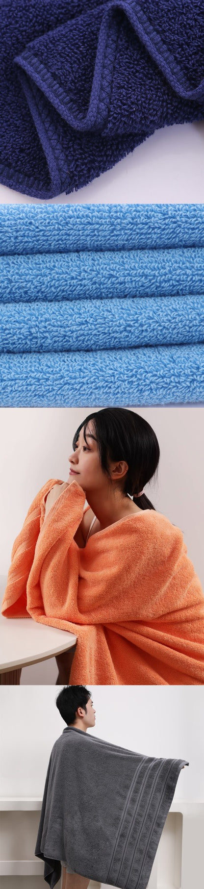 100% Cotton Towels Set, Highly Absorbent Bath Towel Set Washcloths 3-piece Set Used In Beach Bathroom Hotel Quality Soft Towel