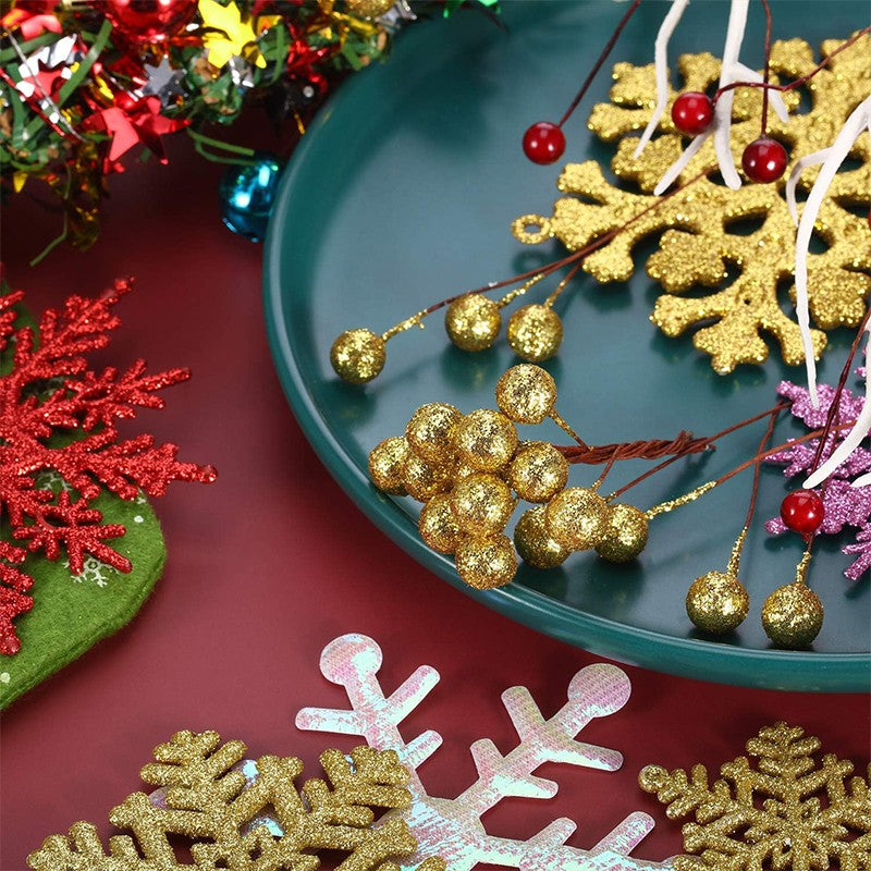 30/50Pcs Mini Artificial Berry Christmas Decor Xmas Tree Ornaments for Home Decor Navidad New Year DIY Garland Gift Accessories