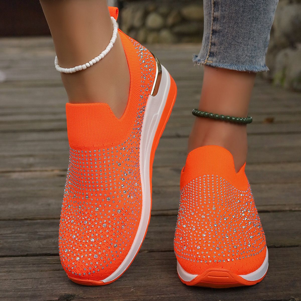 Women Wedges Platform Sneakers Autumn Fashion Round Toe Casual Sports Slip-on Shoes Woman Non Slip Vulcanized Shoes Plus Size 44