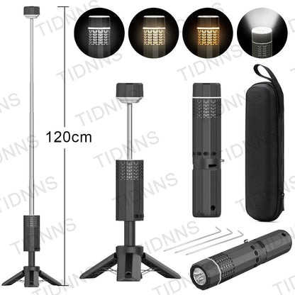 Telescopic Camping Light Rechargeable 21000mAh Portable Outdoor Camping Lantern 4 Light Modes With Tripod Storage Bag Emergency
