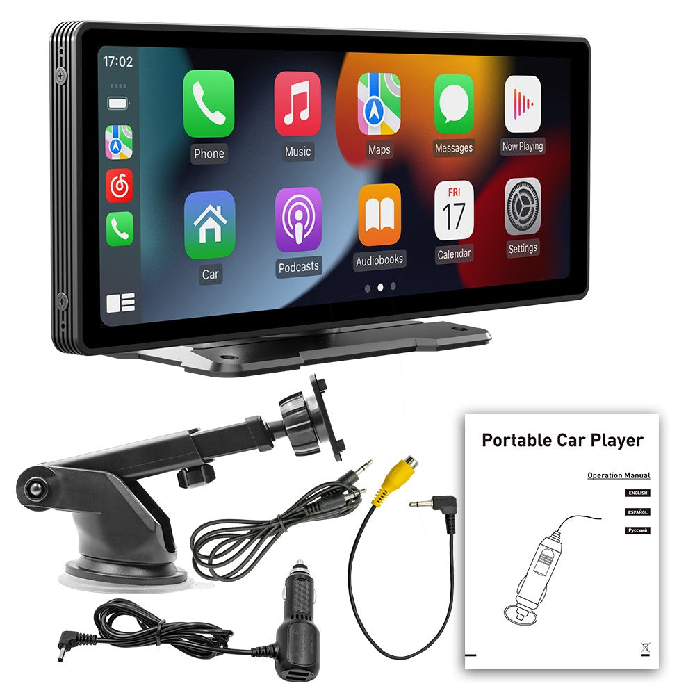 BQCC 10.26" IPS Polegadas Sem fio e com fio Carplay Android Auto Carro MP5 Player Saída de áudio Mirrorlink Rádio BT Automotivo Para Universal