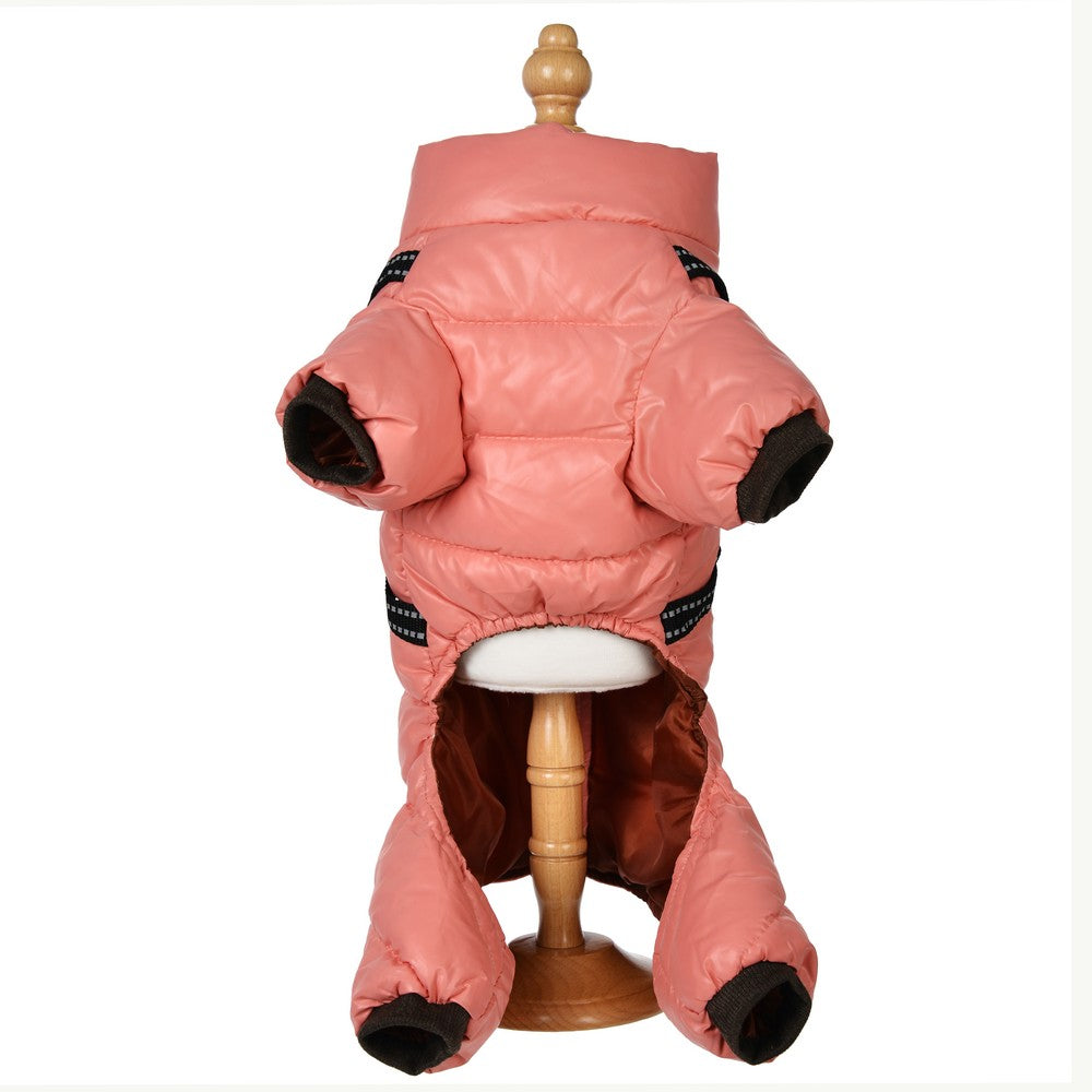 Dog Clothes Harness Winter Jacket Adjustable For Small Medium Dogs Cats Windproof Vest Waterproof Clothing Puppy Pet Jumpsuit
