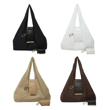 New Mini Keychain Tote Bag with Key Ring Expandable Supermarket Eco-Friendly Bag Reusable Foldable Handbag for Travel