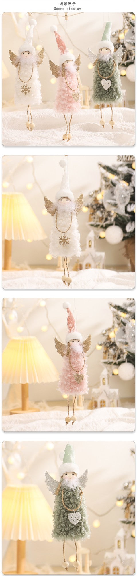 New Year 2024 Christmas Angel Dolls Xmas Tree Pendant Ornaments Navidad 2022 Christmas Decoration for Home Natal Gifts Noel Deco