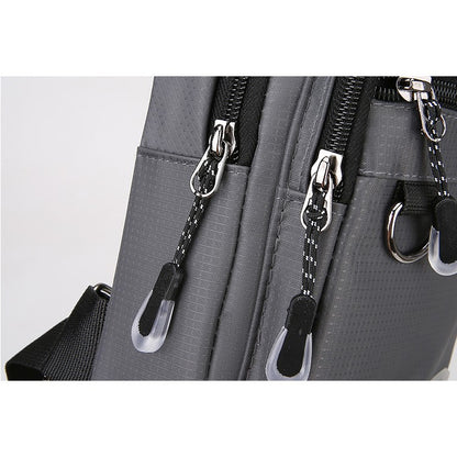 Men's chest bag - multifunctional multi compartment chest bag, durable nylon for outdoor travel, hiking and daily use, sports de