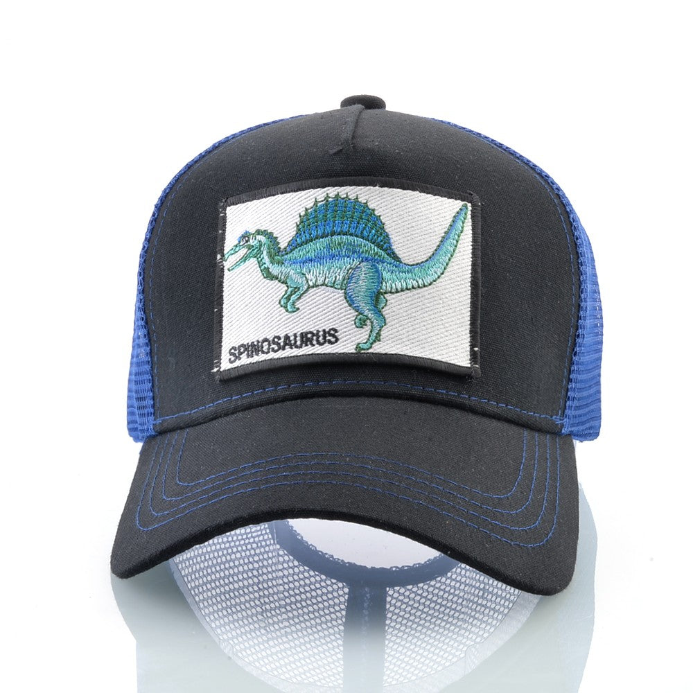 Men's Summer Baseball Cap Women Streetwear Trucker Caps With Spinosaurus Patch Snapback Hip Hop Drack Bones Adjustable Viosr Hat