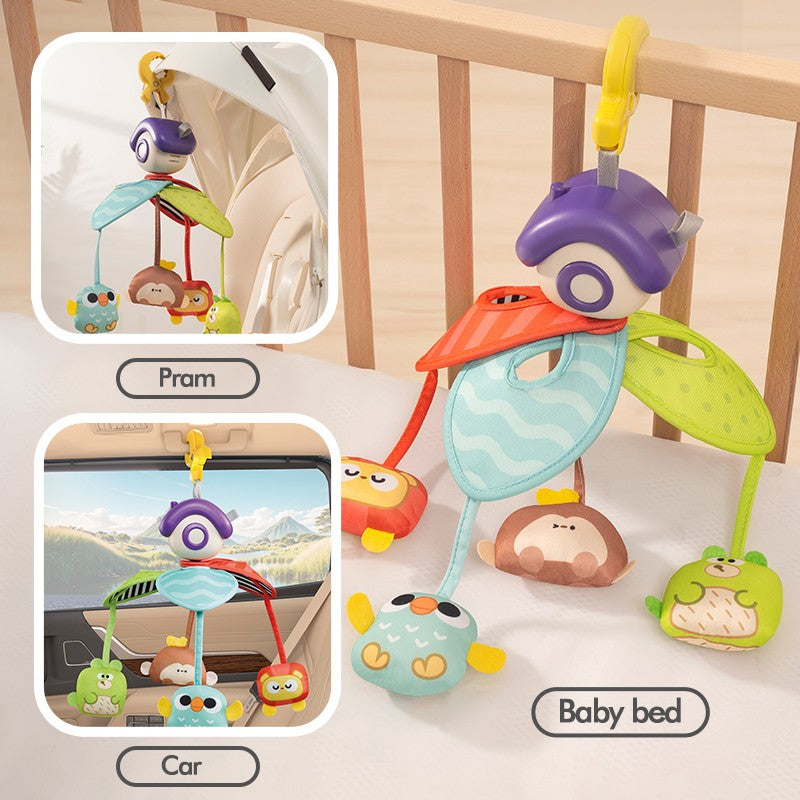 Hanging Bell Baby Stroller Bed Clip Safety Seat Hand Bell Pendant Colorful Multifunctional Soft Toys Stroller Mobile 0-12 Gift