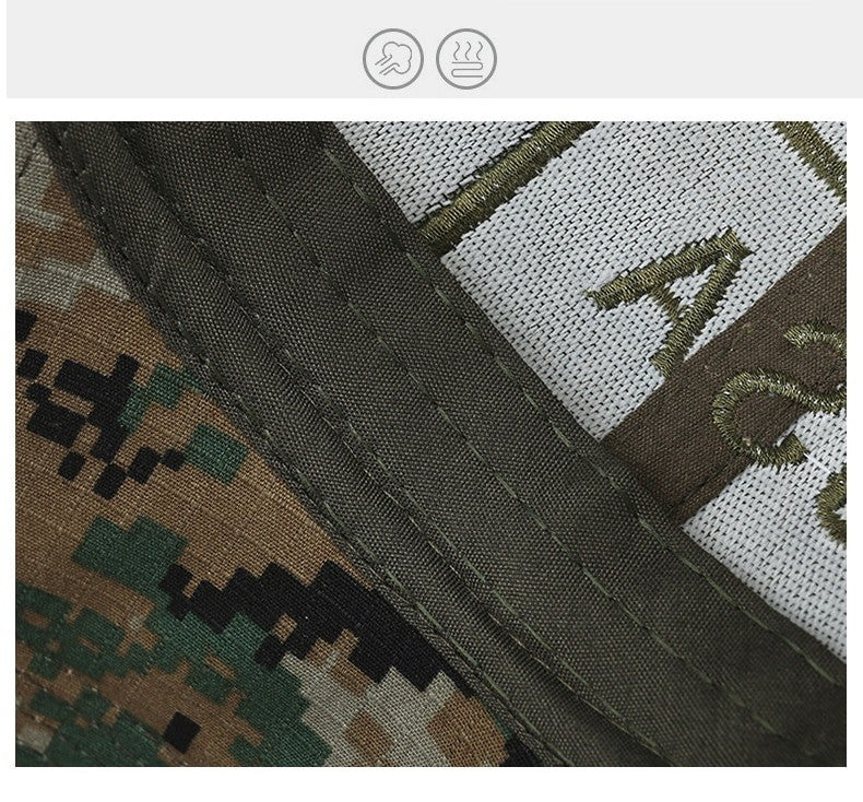 American Flag Camouflage Sticker Embroidered Baseball Cap Net Hat Men Outdoor Velcro Cap