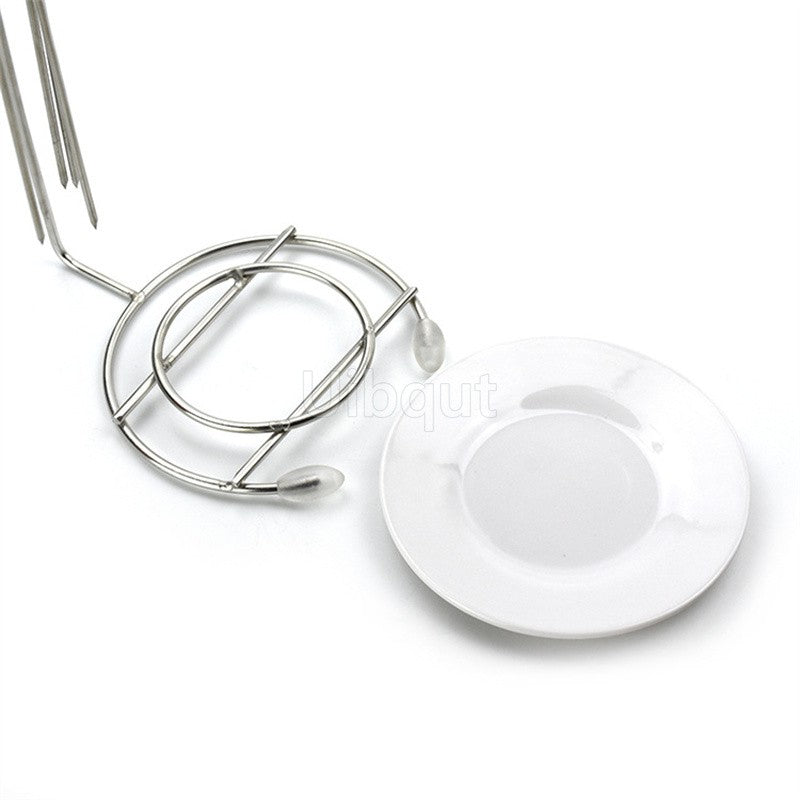 Kebab Barbecue Rack BBQ Cookware Roaster Rack Grill Vertical Stand Spanish outdoor BBQ Skewer Rack for Picnic Party Meat Sausage