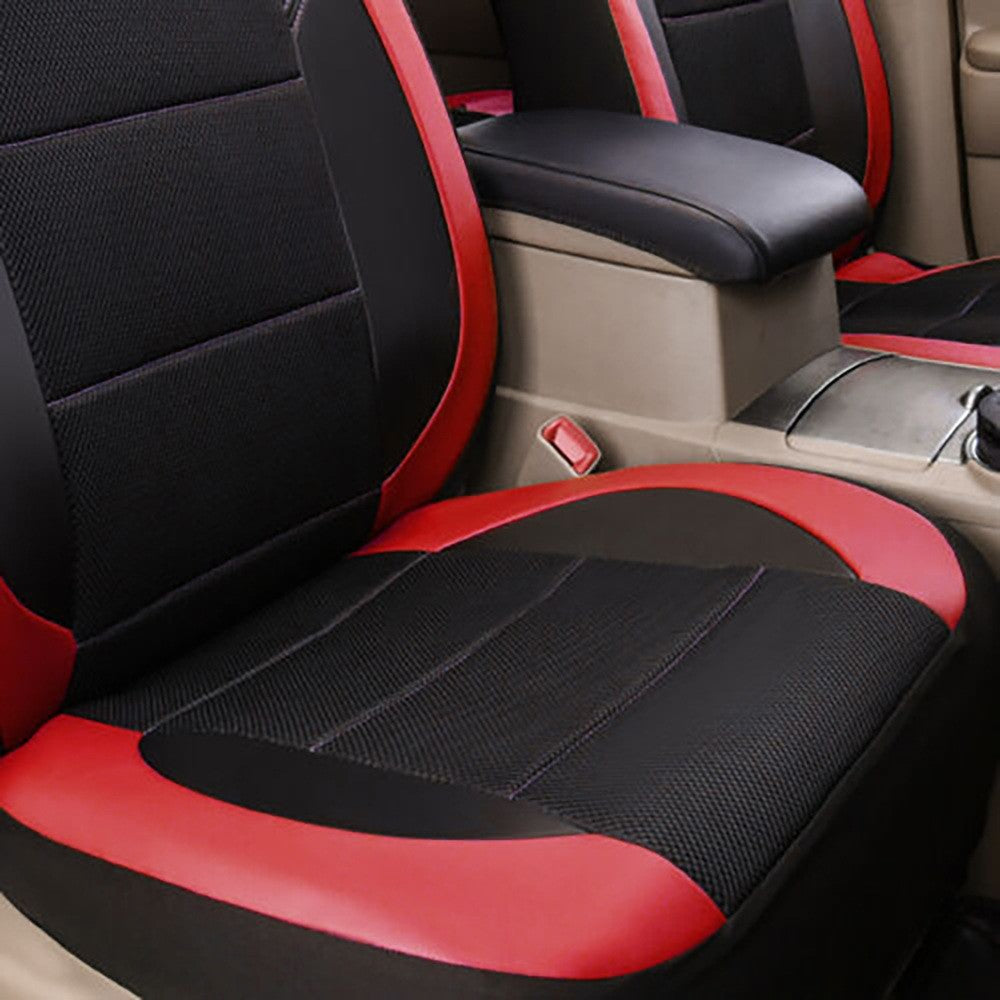 9 Pieces/set Car Seat Cover Car Leather Breathable Fabric Universal Pu Leather Car Seat Cushion Front And Rear Seat Full Protect