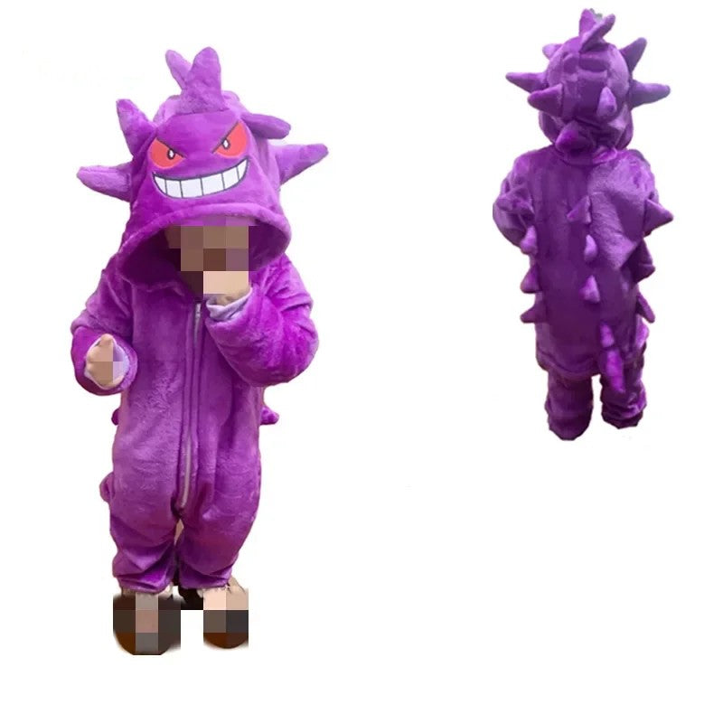 TAKARA TOMY Pokémon Jigglypuff Pikachu Gengar Snorlax Macacão Kigurumi Infantil Cosplay Bulbasaur Halloween Pijama Anime