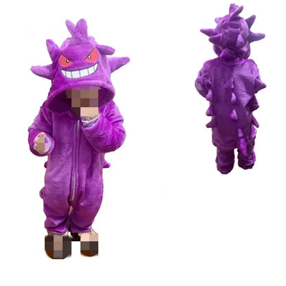 TAKARA TOMY Pokémon Jigglypuff Pikachu Gengar Snorlax Macacão Kigurumi Infantil Cosplay Bulbasaur Halloween Pijama Anime