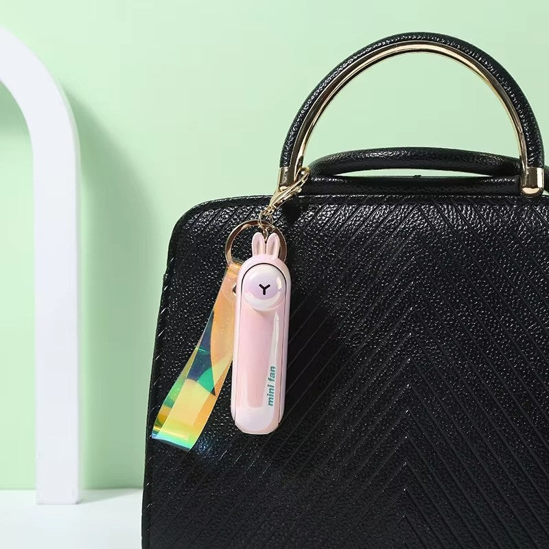 XIAOTREE Cute Mini Fan Kipas Portable Hand Fold Bedside Office USB Charge Battery Table Desk Cooling Folding Handheld Fan