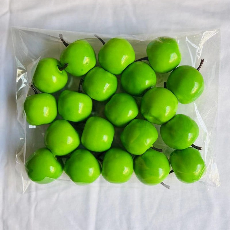 10/20/30Pcs Mini Artificial Plastic Red Apples Fake Fruit Models for Home Kitchen Party Christmas Ornaments Photography props