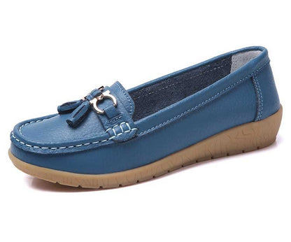 Women Shoes Nurse Loafers Shoes Classics Flats Zapatos Mujer Comfortable Flat Shoes Women White Casual Leather Women's Footwear