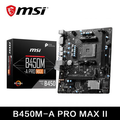 Placa-mãe MSI AMD B450M-A PRO MAX II Nova Memória DDR4 de canal duplo M.2 SATAIII USB3.2 Suporte CPU R9 Soquete AM4