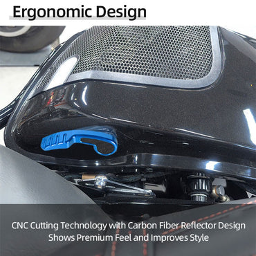 Para Harley Touring Road/Street Glide FLHR FLHTK 2014-2023 Kit de Travas de Alforje de Fibra de Carbono Levantador de Travas de Alforje