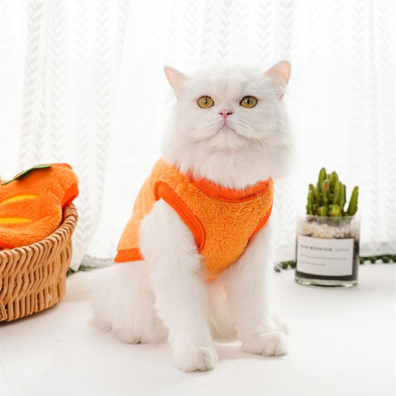 Cute Dog Clothes Winter Vest For Small Dogs Cats Warm Pets Sweater Soft Flannel Puppy Puffer Jacket Dog Accessories Supplies Xxs