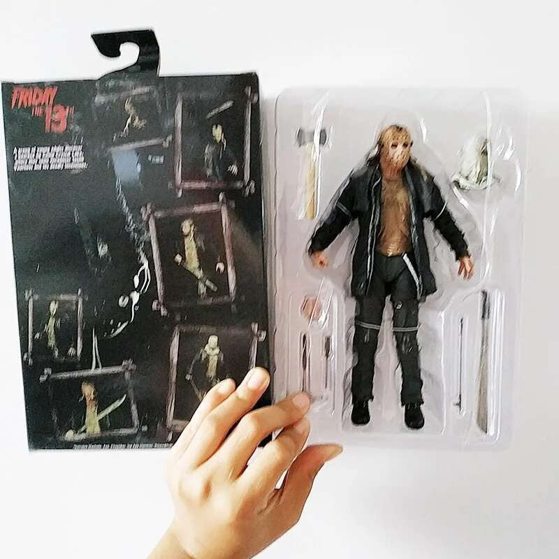 O 13º Brinquedo de Figuras NECA Sexta-Feira 13 Freddy Jason Voorhees Figura de Ação de Sangue Modelo Colecionável do Jason Presentes de Natal Halloween