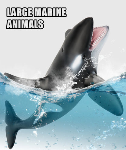 Grandes Animais Marinhos Baleia Jubarte Golfinho Assassino Baleia Azul Agite Cachalote Modelo Bonecos de Ação Tartaruga Marinha Pinguim Brinquedos Educacionais
