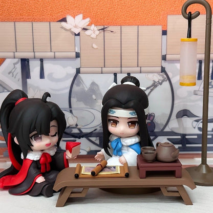 Mo Dao Zu Shi Cloud Deep Series Anime Figurine - Wei Wuxian Lan Wangji Q-Version Action Toy Model Collectible Gift for Fans