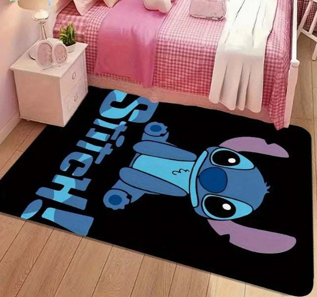 Stitch Large-area Pad Washable Polyester Cartoon Pad Suitable for Living Rooms and Bedrooms Perfect for Anime Home Decoration
