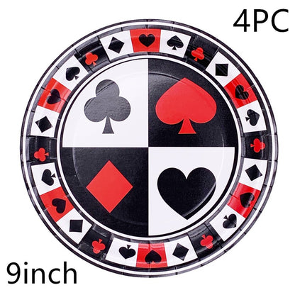 2/12PC 12/18Inch Poker Casino Latex balloon aluminum foil balloons Wedding Christmas Party Baby Shower Birthday Decoration