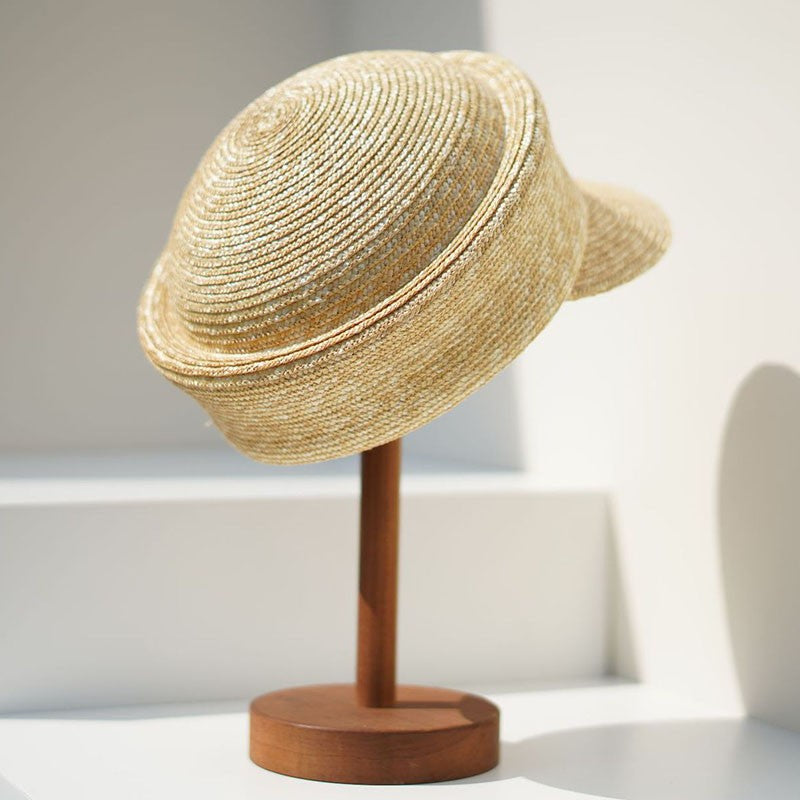 Chapéu Feminino de Sol de Verão Chapéu de Palha Irregular Viseira Chapéu Newsboy Atividades ao Ar Livre Rua Praia Viagem Chapéus Derby Base