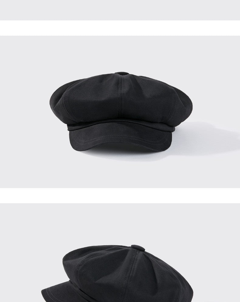 Beret Men's Fashion Spring and Summer Versatile Newsboy Cap Painter's Cap British Vintage Hat Octagonal Cap for Men and Women
