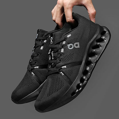 Tênis Masculino com Fivela Giratória, Sapatos Esportivos Leves de Primavera, Casuais, Respiráveis, para Corrida, Versáteis, Estilo Daddy Shoes
