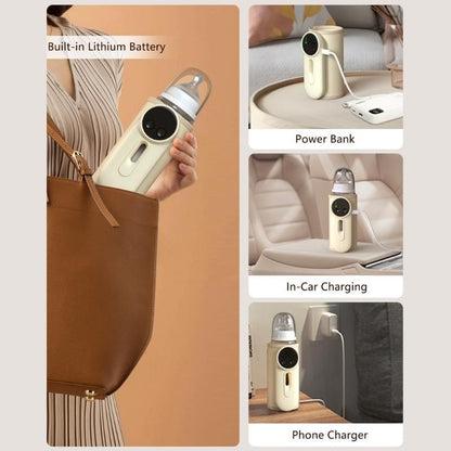 J15U Upgraded Bottle Warmer for Breastmilk Baby Feeding Bottle Heating Case Rechargeable Warmer Bag with Digital Display