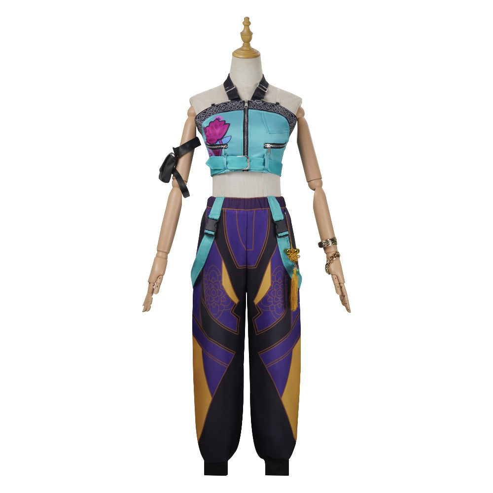 Halloween Fancy Dress Adult Kids Street Hip Hop Role Play Outfit 3 Styles Printed Crop Top Skirt Shorts Idol Stage Costume