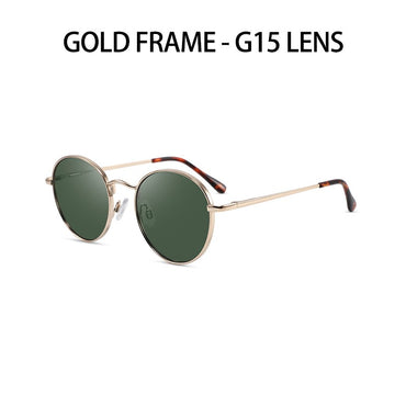 Trendy Metal Round Frame Polarized Sunglasses For  Women Brand Design Frame Fashion Sunglasses UV400