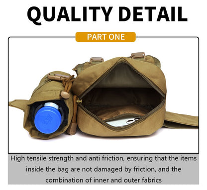 Outdoor Waist Bag Men Tactical Water Bottle Waterproof Bags Camouflage Hunting Hiking Climbing Bag Nylon Mobile Phone Belt Pack