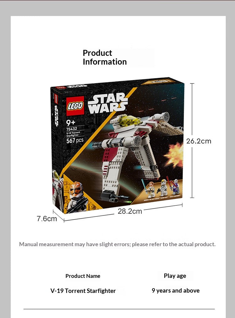 LEGO Blocos de Montar Montar Star Wars 75432 Slalom Starfighter Brinquedos para Meninos e Crianças Presentes de Aniversário e Natal