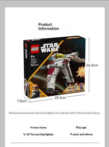 LEGO Blocos de Montar Montar Star Wars 75432 Slalom Starfighter Brinquedos para Meninos e Crianças Presentes de Aniversário e Natal