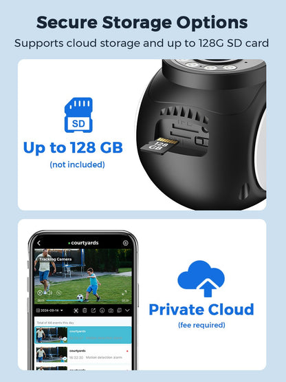 10MP 5K Dual Lens PTZ IP Camera with Dual Screen 8MP Ai Human Detection Auto Tracking Wireless Outdoor Surveillance Camera O-KAM