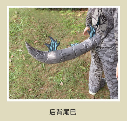 Monster Cosplay Animal Costume Dinosaur Halloween Bodysuit  Kid Boys Girl Funny Jumpsuit Carnival For Toddler Child Catsuit+Mask