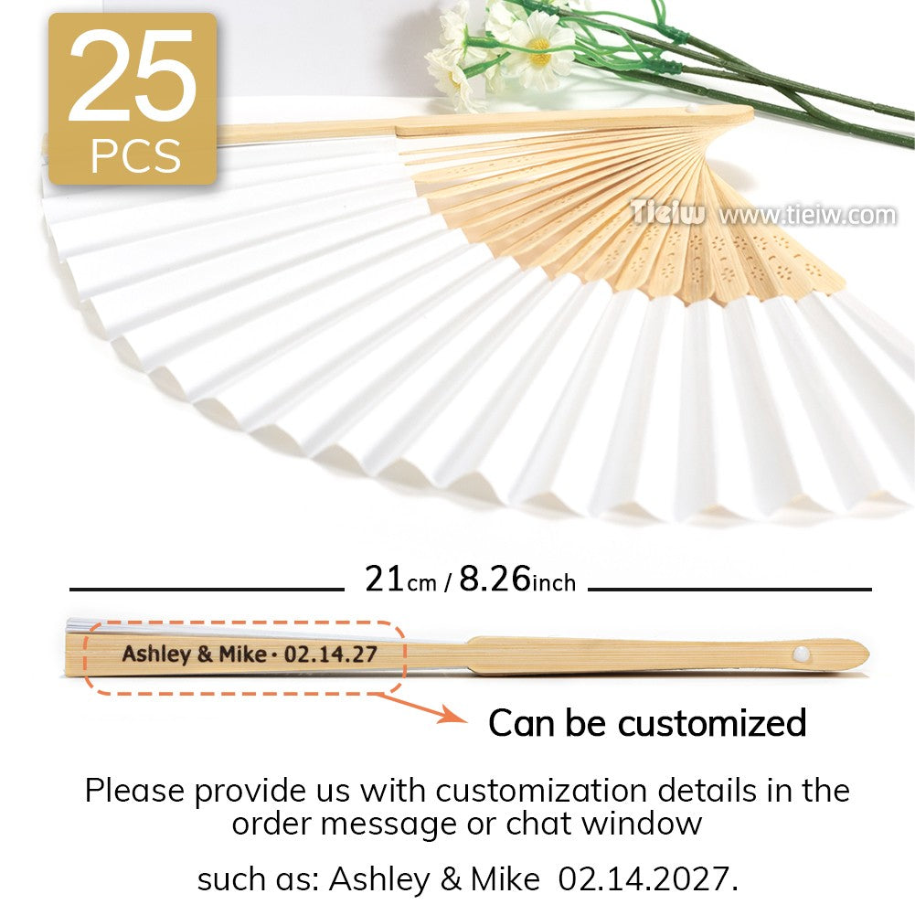 Custom Wedding Fans-Hand Fan For Bridal Shower Beach And Summer Wedding Favors-Personalized Rustic And Elegant Wooden Fan