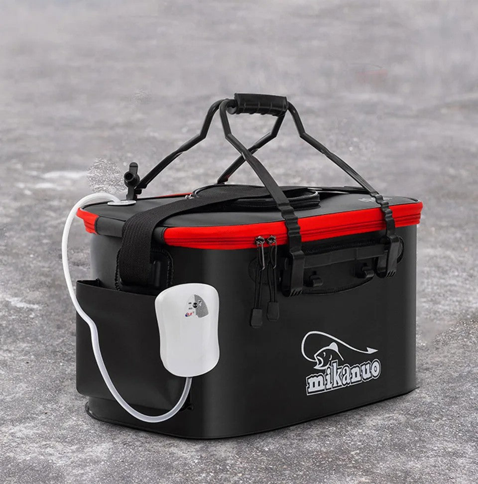 WALK FISH Bolsa de Pesca Espessa Dobrável de EVA Balde de Pesca Portátil Caixa de Peixe Vivo Armazenamento ao Ar Livre Bolsa Impermeável para Acampamento e Caminhada